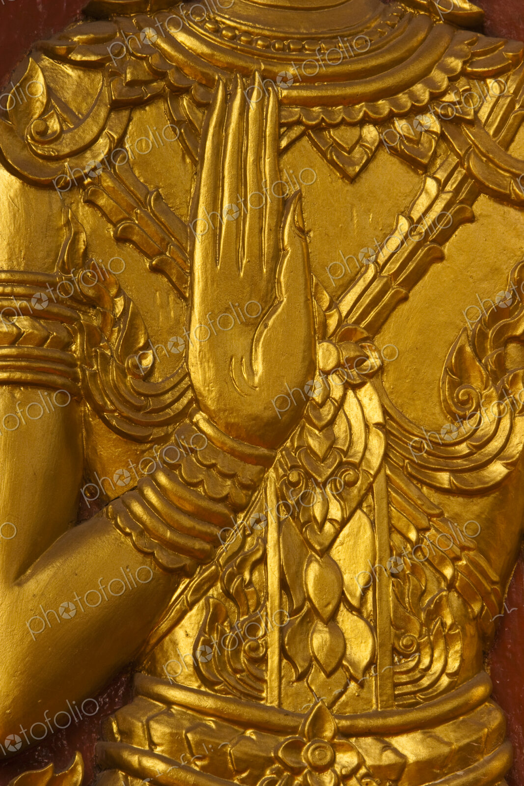 Statue, an apsara or guardian statue of a dancer in Ayutthaya Historical Park, Thailand