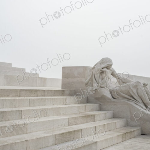 Statue and stairway at the Canadian World War One Memorial, Vimy Ridge National… Statue and stairway at the Canadian World War One Memorial, Vimy Ridge National…