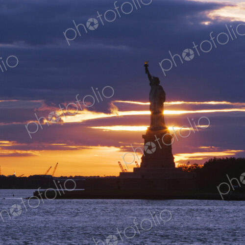 Statue of Liberty at Sunset