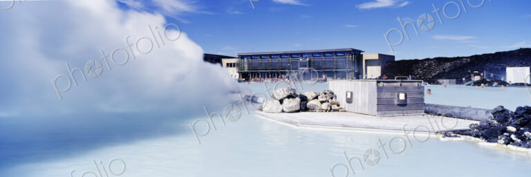 Steam from Mineral Baths Near Keflavik