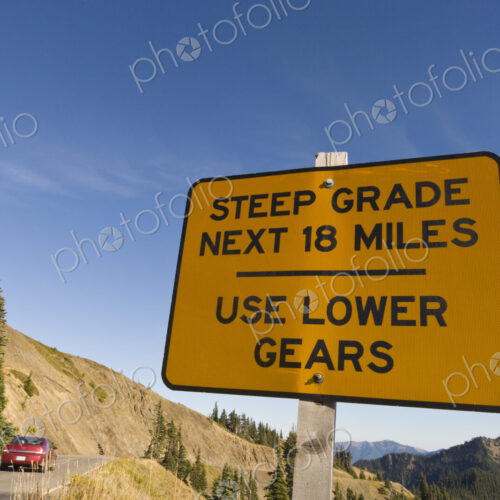 Steep Grade sign, Hurricane Ridge, Olympic Naational Park, Port Angeles, Wa USA,Steep… Steep Grade sign, Hurricane Ridge, Olympic Naational Park, Port Angeles, Wa USA,Steep…