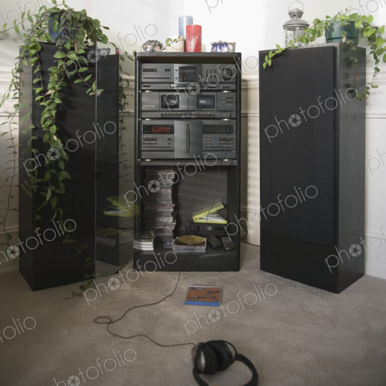 Stereo Equipment in a Living Room