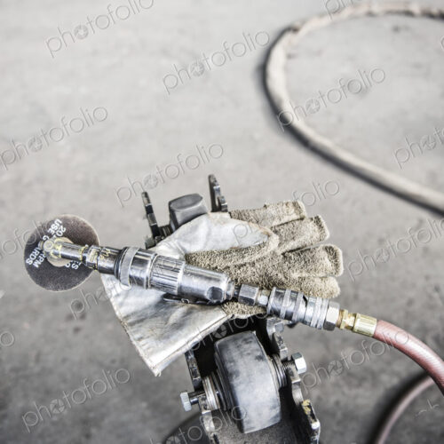Still life of grinding tools used in a sheet metal factory. Still life of grinding tools used in a sheet metal factory.