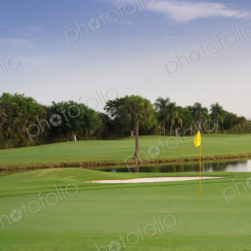 Still pond on golf course Still pond on golf course