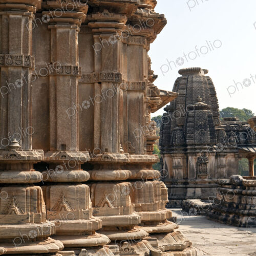 Stone Columns at Sas-Bahu Temple at Eklingji Stone Columns at Sas-Bahu Temple at Eklingji
