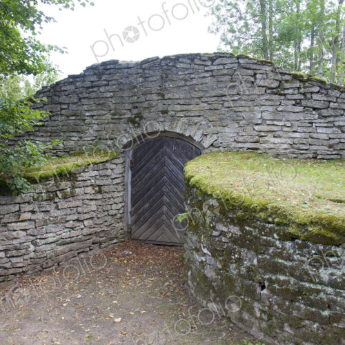 Stone Entrance on a Hillside Stone Entrance on a Hillside