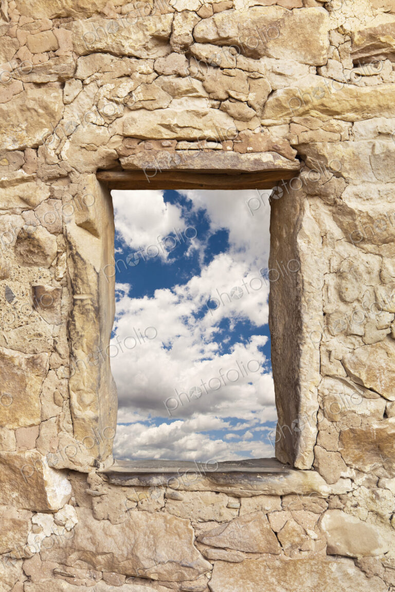 Stone Window Showing the Sky