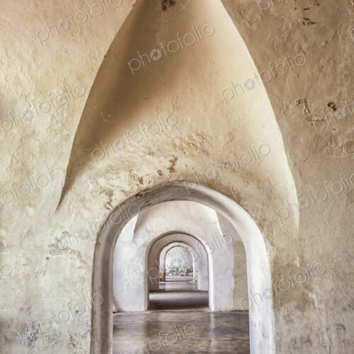 Stone archways in castle, Castillo San Cristobal, San Juan, Puerto Rico Stone archways in castle, Castillo San Cristobal, San Juan, Puerto Rico