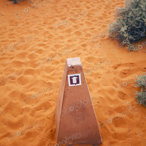 Stone marker in Valley of Fire State Park, Nevada, United States Stone marker in Valley of Fire State Park, Nevada, United States