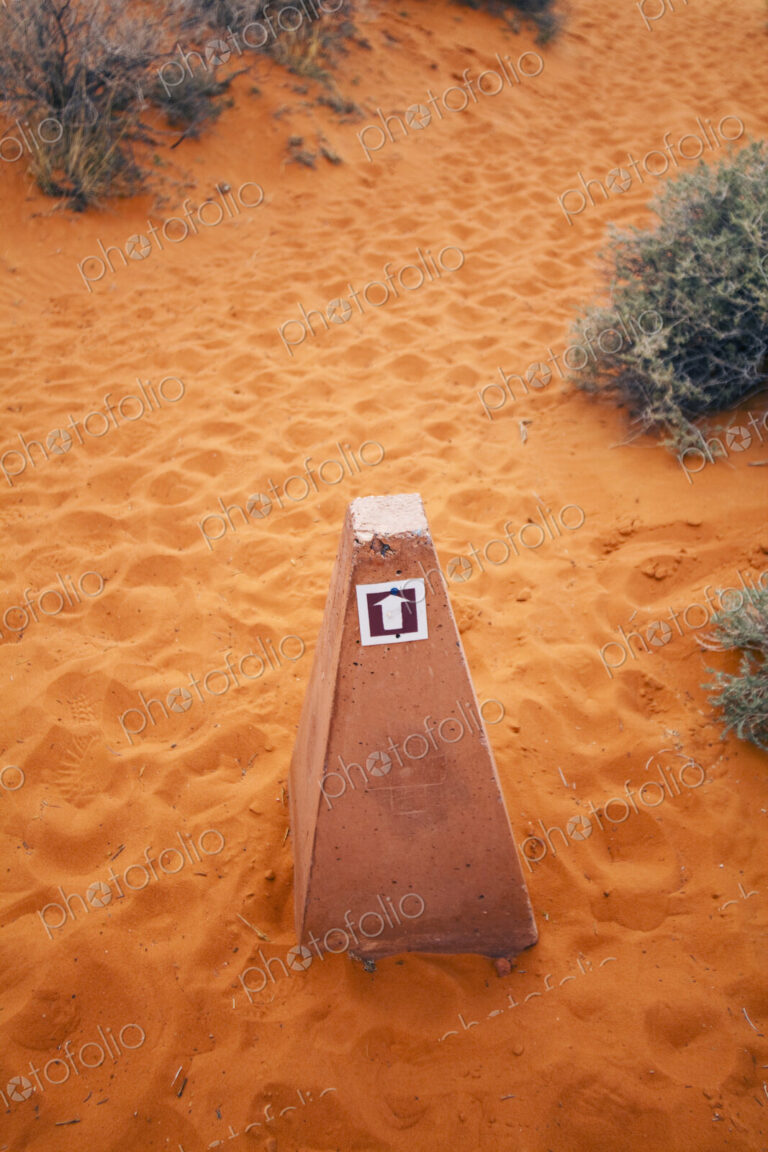 Stone marker in Valley of Fire State Park, Nevada, United States