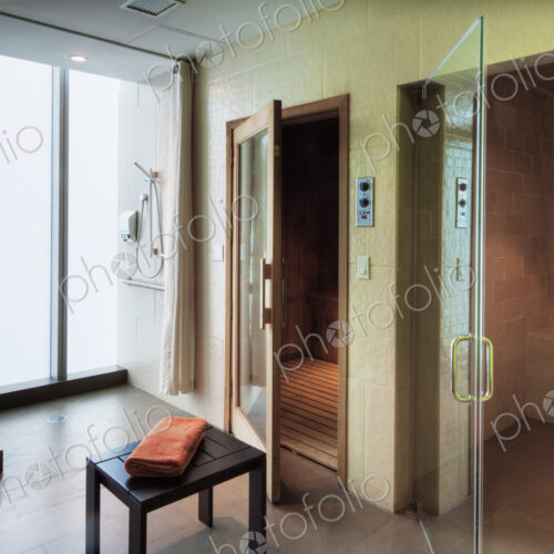 Stool outside shower and sauna Stool outside shower and sauna