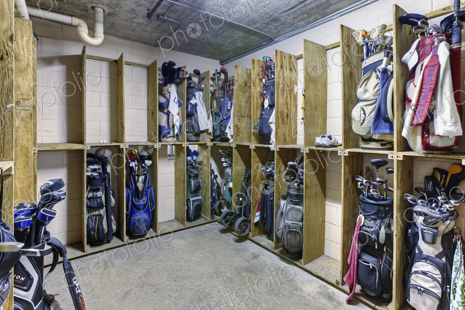Storage Room for Golf Clubs