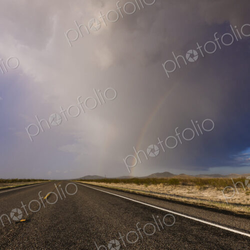 Storm and Rainbow Along the Highway Storm and Rainbow Along the Highway