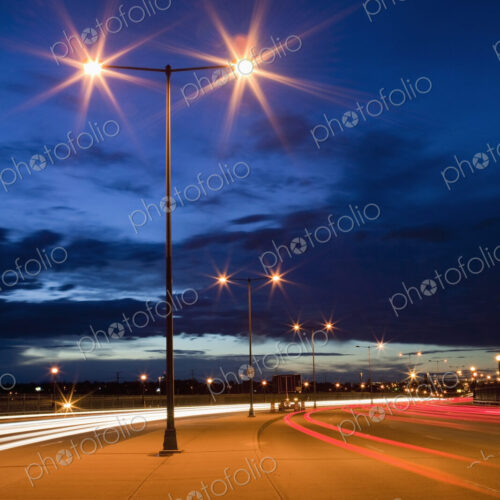Street Lights and Traffic at Dusk Street Lights and Traffic at Dusk