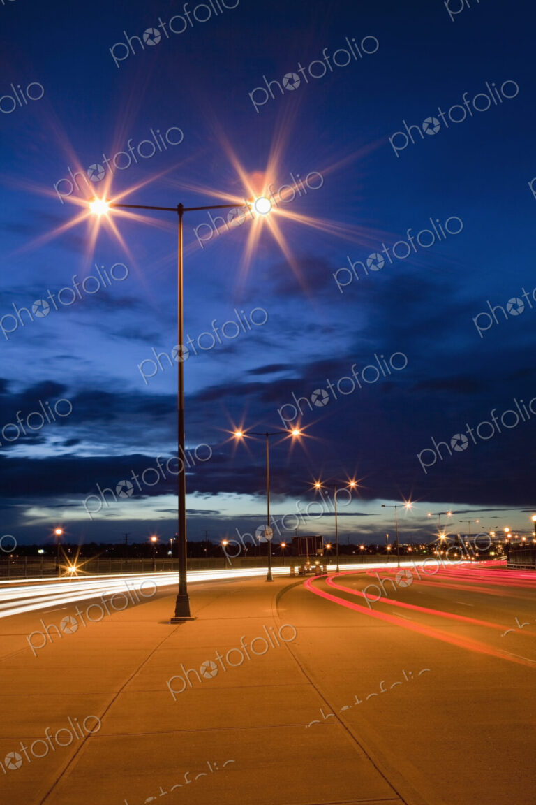 Street Lights and Traffic at Dusk