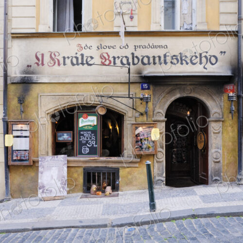 Street View of a Bar in Prague Street View of a Bar in Prague