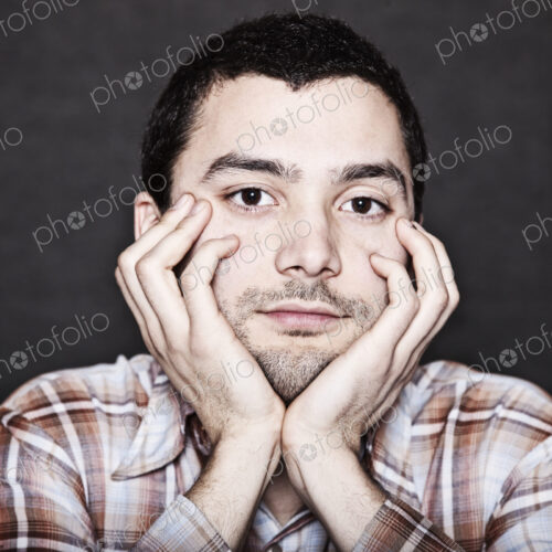 Studio portrait of Hispanic man actor Studio portrait of Hispanic man actor