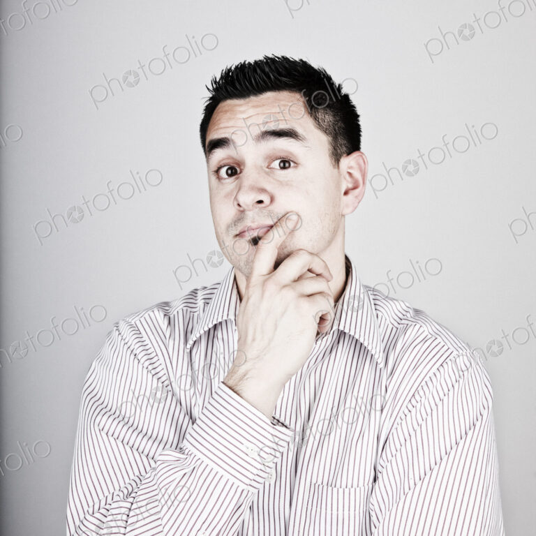 Studio portrait of Hispanic man actor