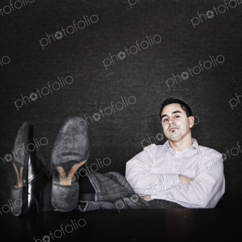 Studio portrait of Hispanic man actor