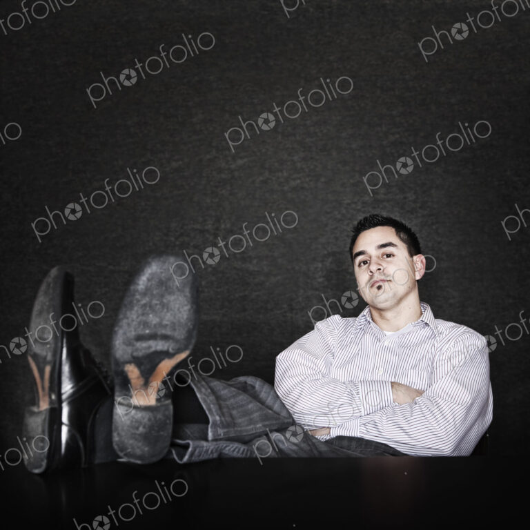 Studio portrait of Hispanic man actor
