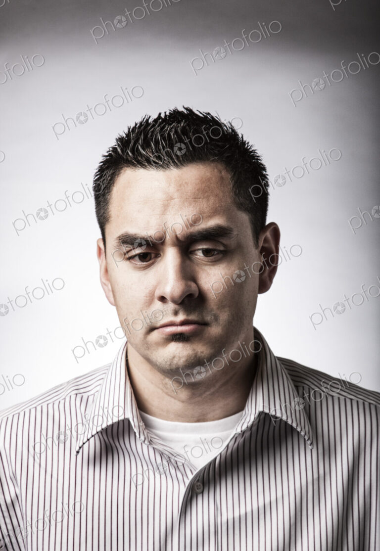 Studio portrait of Hispanic man actor