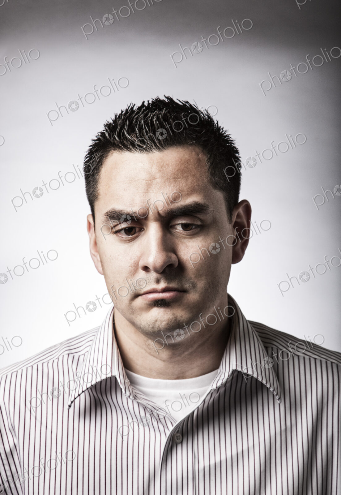 Studio portrait of Hispanic man actor