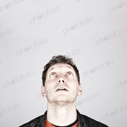 Studio portrait of a caucasian man actor.