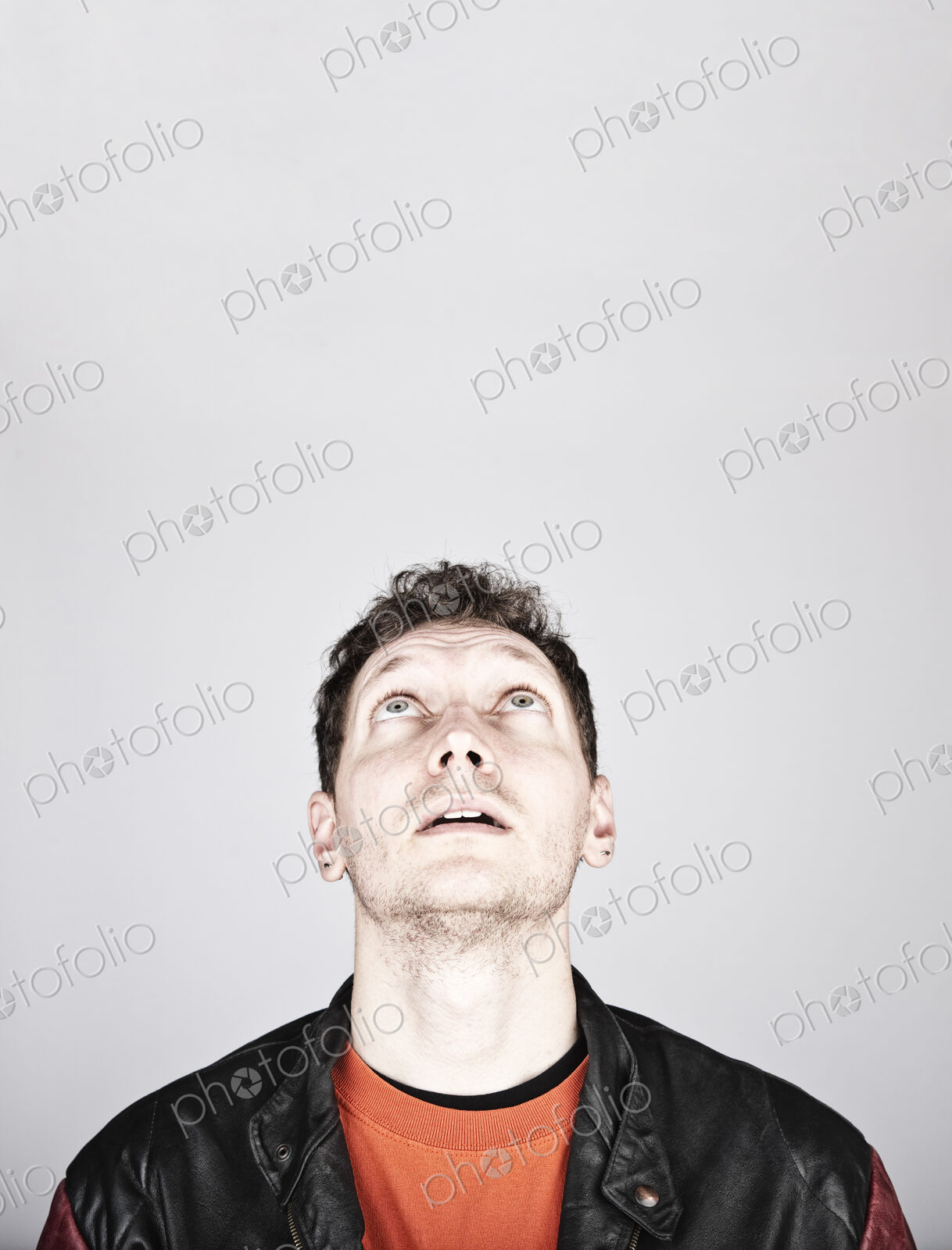Studio portrait of a caucasian man actor.