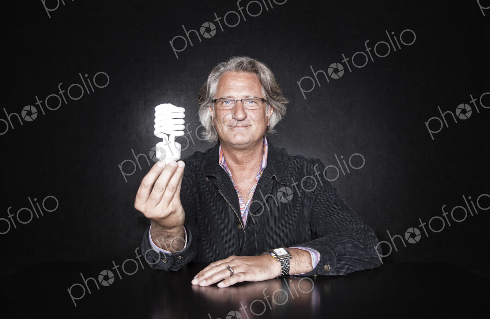 Studio portrait of caucasian man actor.