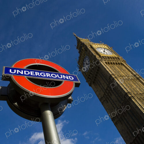 Subway Sign and Big Ben