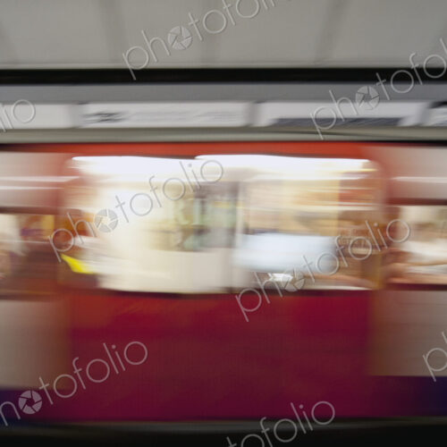 Subway Train in Motion Subway Train in Motion