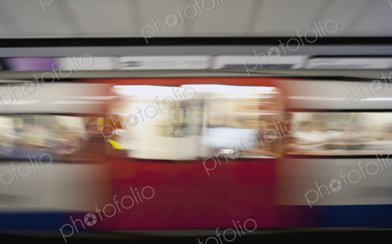 Subway Train in Motion