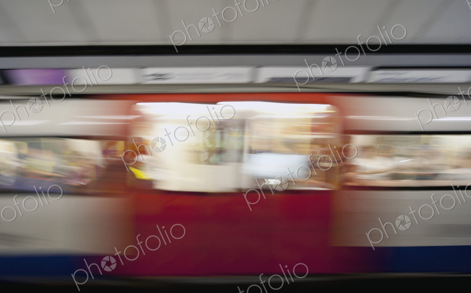 Subway Train in Motion