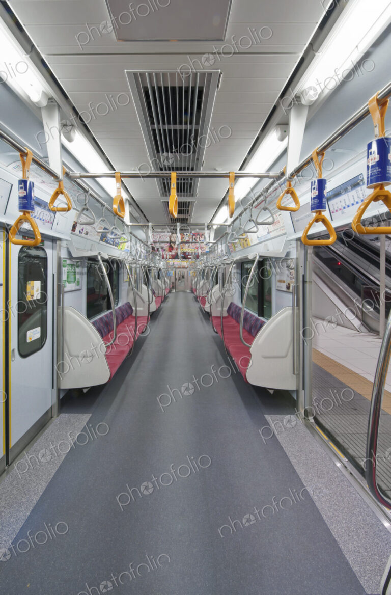 Subway car of the Minato Mirai Line, Motomachi Chukagai Subway Station, Yokohama, Japan