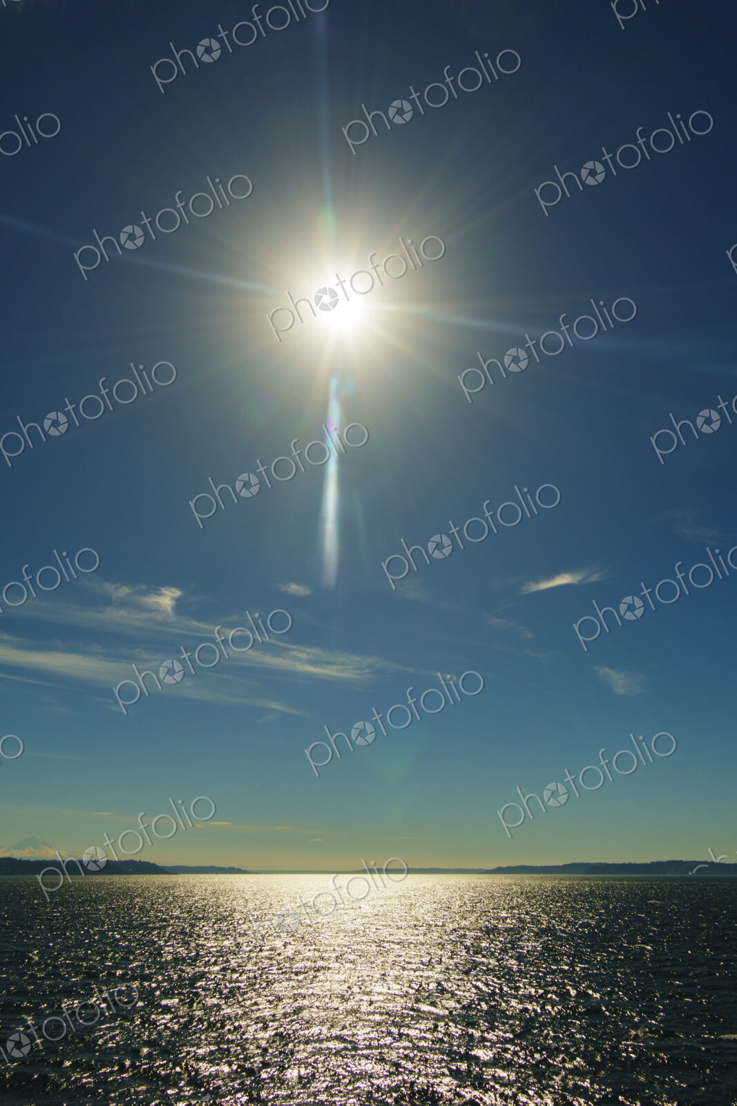 Sun over Puget Sound, Seattle, WA, USA
