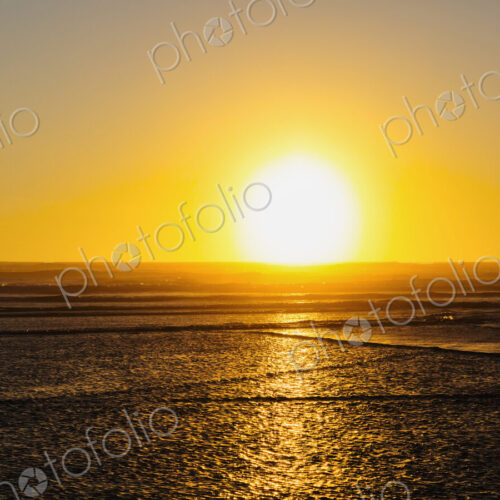 Sun setting over Grayland Beach, Tokeland.