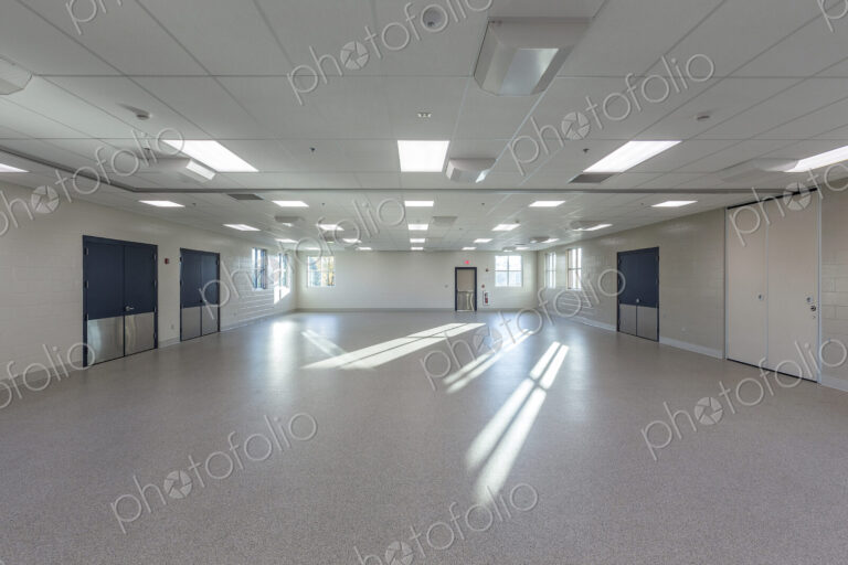 Sunlight in empty animal training room