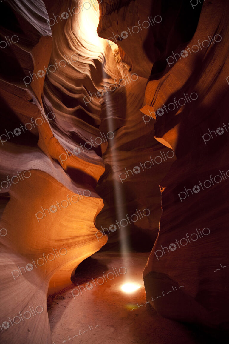 Sunlight through ornate rock formations in Antelope Canyon, Page, Arizona, United States
