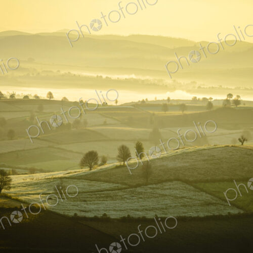 Sunrise over farmland in rural landscape Sunrise over farmland in rural landscape