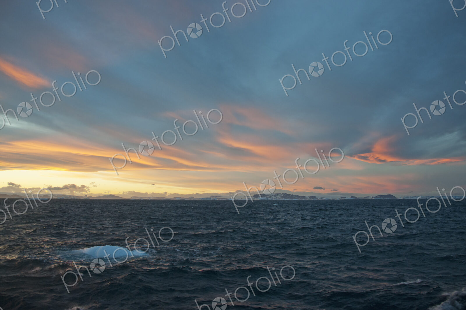 Sunset in the Weddell Sea.