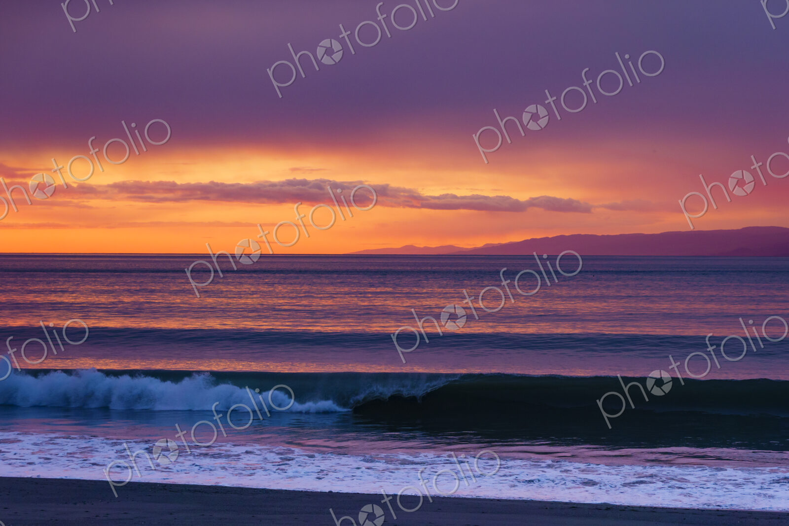 Sunset over the Strait of Juan de Fuca, Port Angeles, WA USA