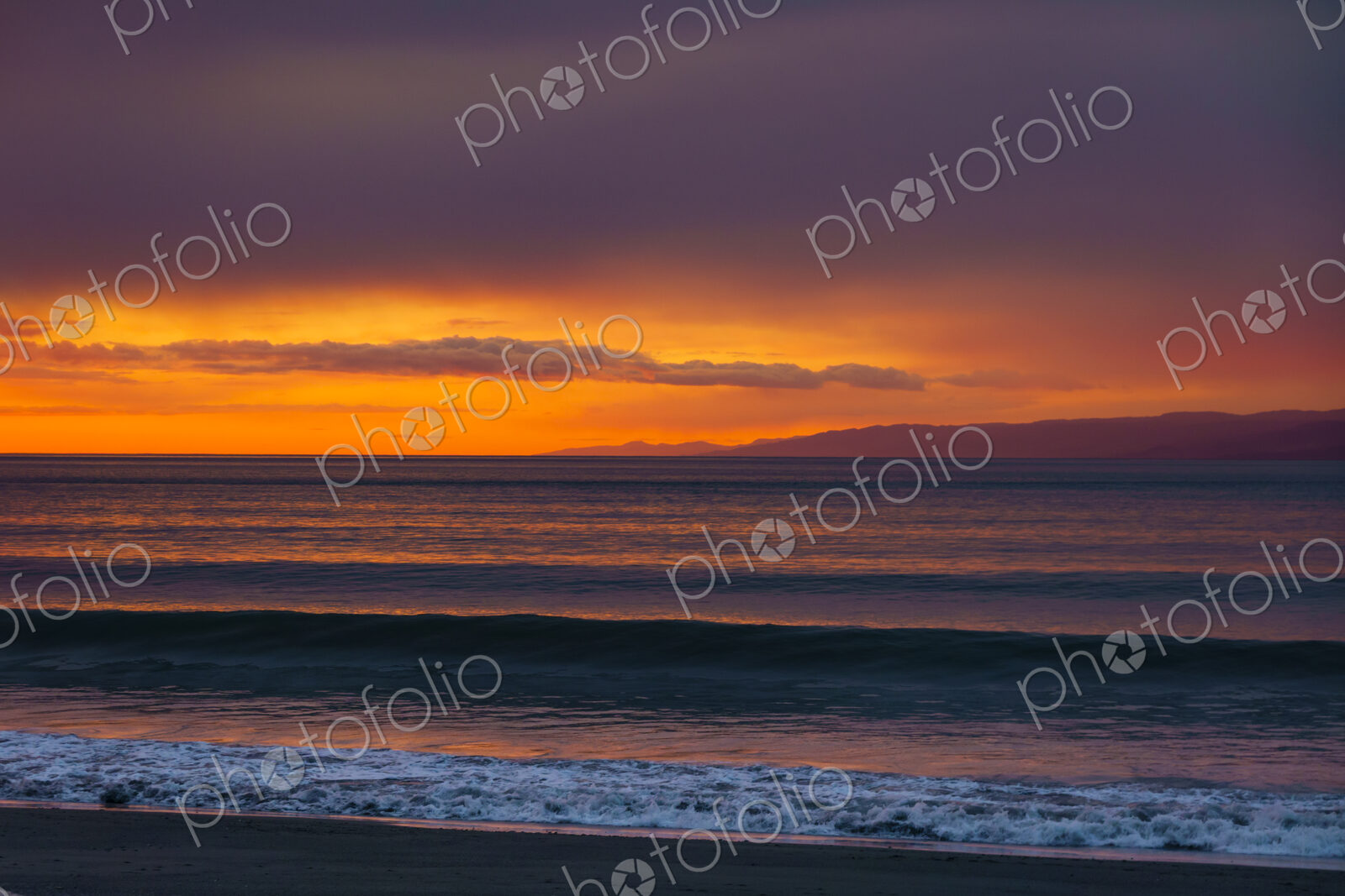 Sunset over the Strait of Juan de Fuca, Port Angeles, WA USA