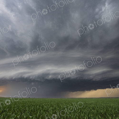 Supercell with a Sculpted Base at Sunset Supercell with a Sculpted Base at Sunset