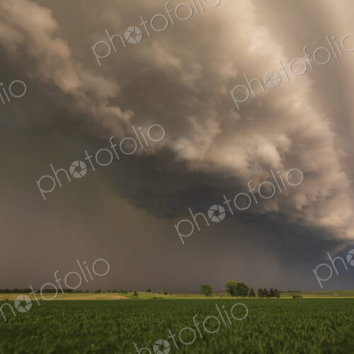 Supercell with a Sculpted Base at Sunset Supercell with a Sculpted Base at Sunset