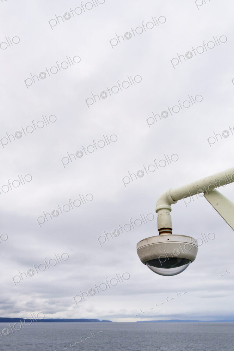Surveillance camera on Washington State Ferry, Seattle, WA USA