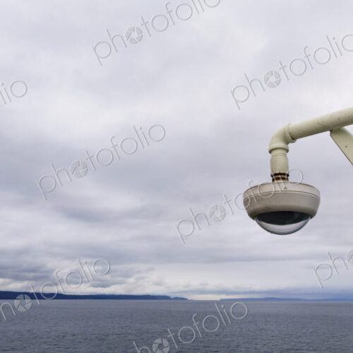 Surveillance camera on Washington State Ferry, Seattle, WA USA Surveillance camera on Washington State Ferry, Seattle, WA USA