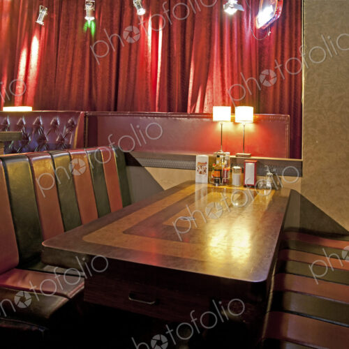Table and Booths at an Americana Diner