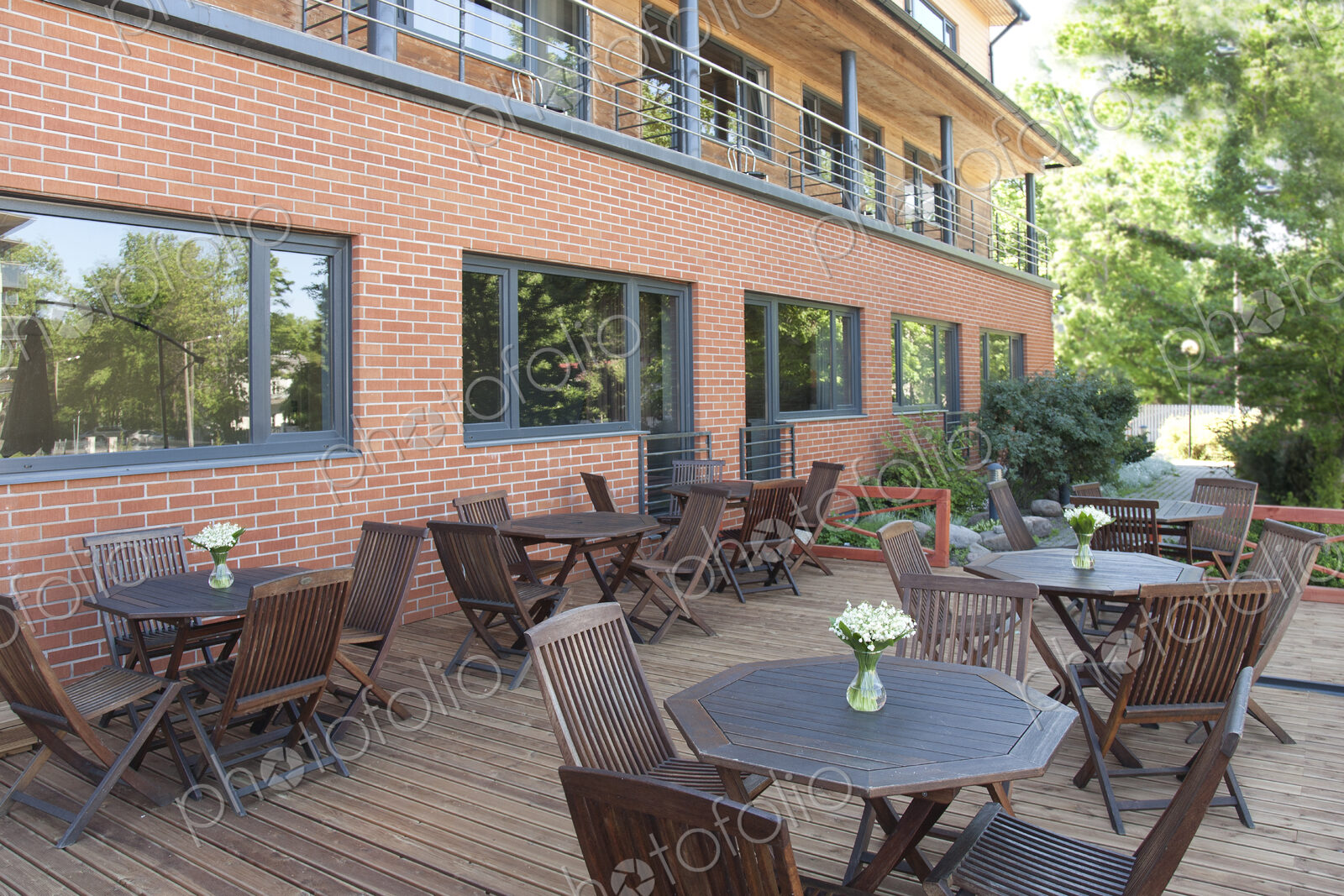 Table and Chairs on Hotel Deck