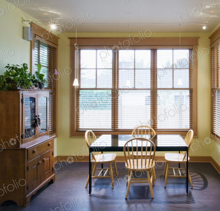 Table and Hutch in Dining room