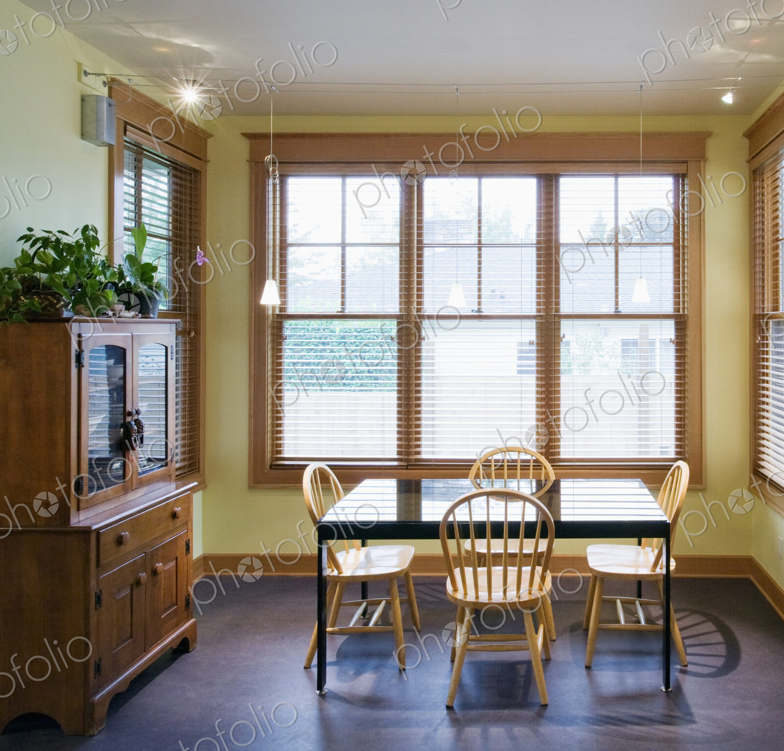 Table and Hutch in Dining room